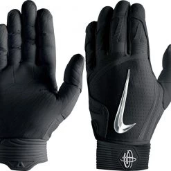 Nike Hurache Elite Adult Batting Gloves Black/Chrome