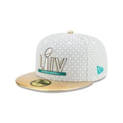 New Era Football Super Bowl LIV Gold Metallic Visor 59Fifty Fitted