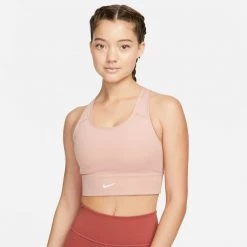 Nike Dri-FIT Swoosh Women's Medium-Support 1-Piece Padded Longline Sports Bra