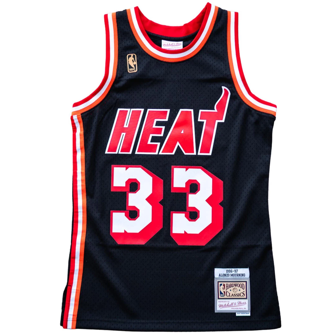 Mitchell And Ness Alonzo Mourning Miami Heat 1996-97 Swingman Jersey 1 Mitchell And Ness Alonzo Mourning Miami Heat 1996-97 Swingman Jersey