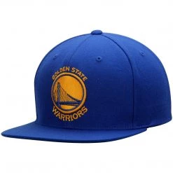 Mitchell And Ness Golden State Warriors Mitchell & Ness Current Logo Wool Solid Snapback Adjustable Hat