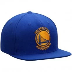 Mitchell And Ness Golden State Warriors Mitchell & Ness Current Logo Wool Solid Snapback Adjustable Hat